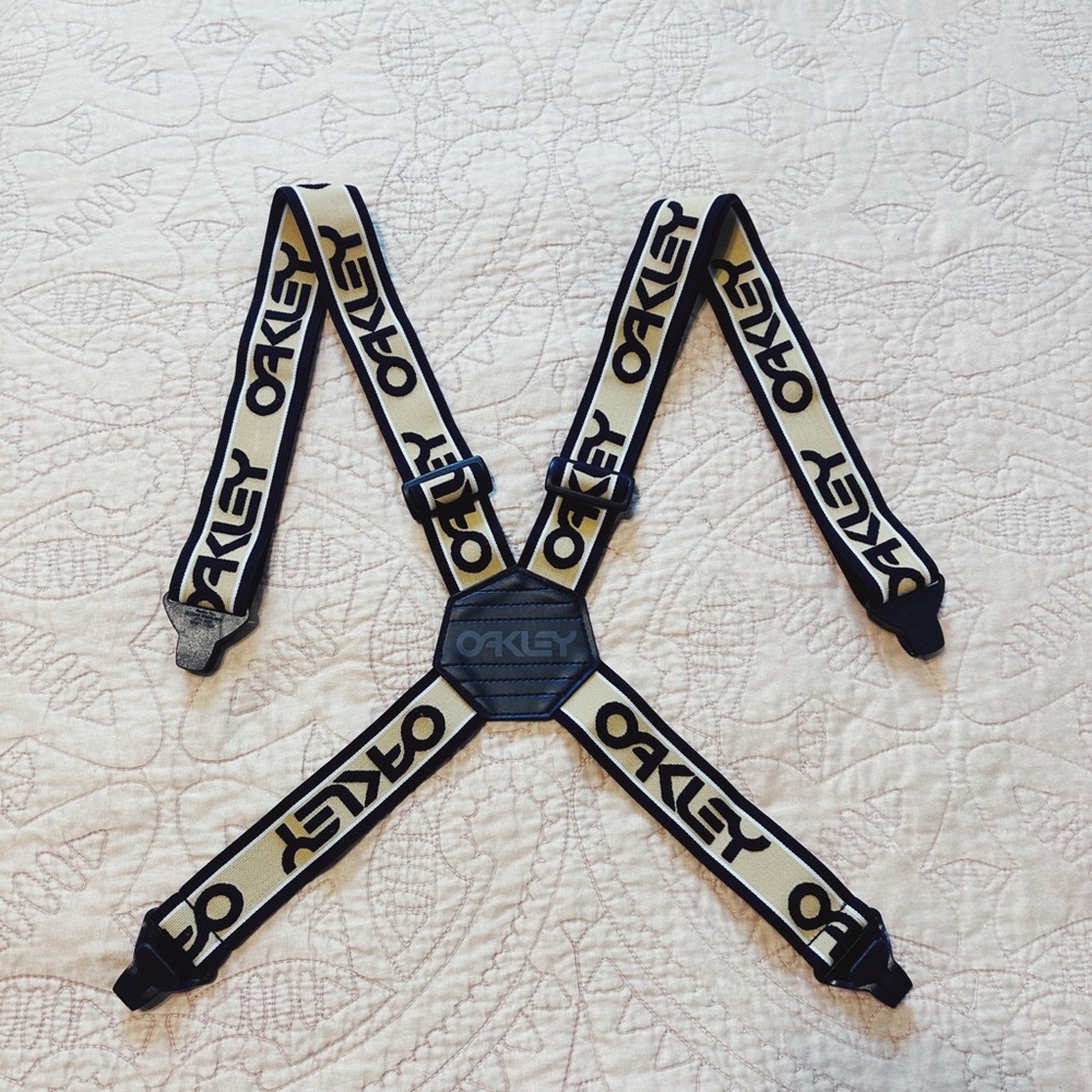 Oakley Black and Cream Suspenders for Snowboarding or Skiing